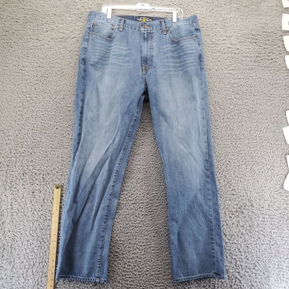 Lucky Brand Jeans Mens 38x34 Blue 181 Relaxed Straight Denim